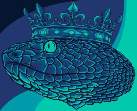 Snake Crown template design Vector illustration Isolated Stock Illustration