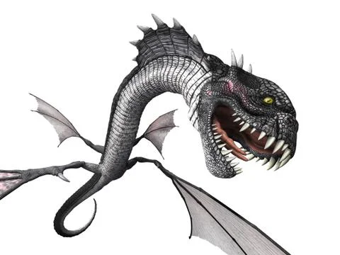 Snake Dragon Attacking Stock Illustration