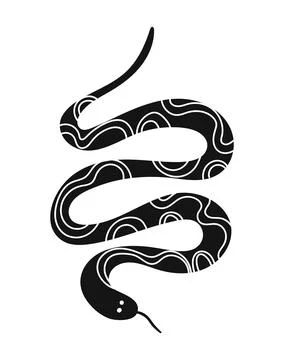 Snake esoteric colorless Stockillustratie