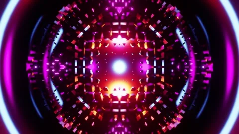 Snake eye VJ loop party disco ball blue and pink kaleidoscope0001-0217 Stock Footage 321823201