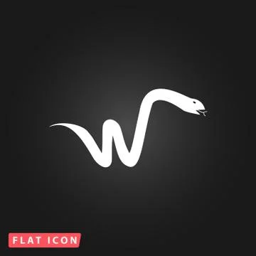 Snake flat icon Stock Illustration