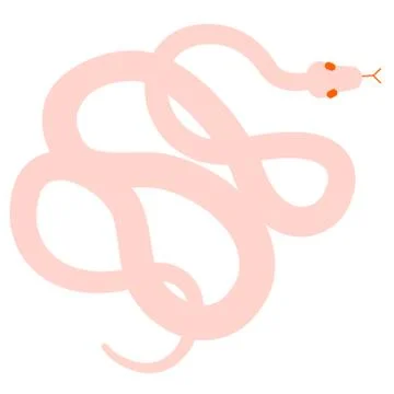 Snake flat illustration on white 스톡 일러스트