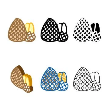 Snake fruit color icon styles vector Stock Illustration
