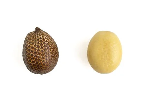 Snake fruit on white background Stock Photos