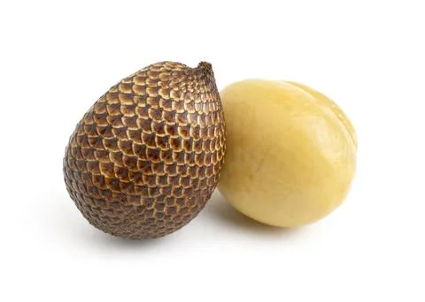 Snake fruit on white background Stock Photos
