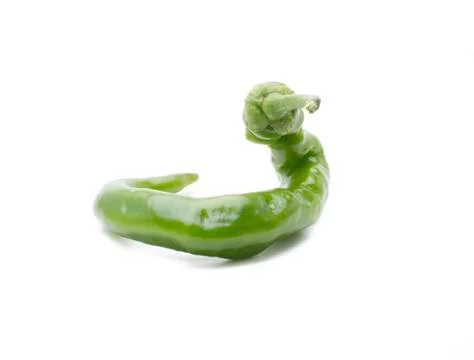 Snake green pepper Stock Photos