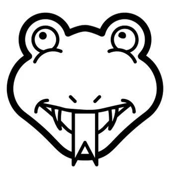Snake Head Emoji Stock Illustration