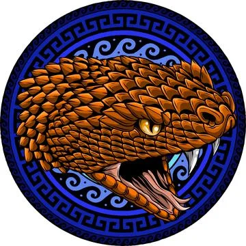 Snake head hand drawn vector illustration design Stock Illustration