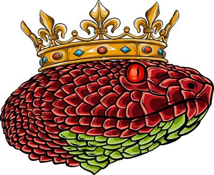 Snake head hand drawn vector illustration design Stock Illustration