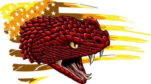 Snake head hand drawn vector illustration design Illustrazione stock