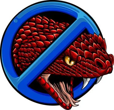 Snake head hand drawn vector illustration design Stock Illustration