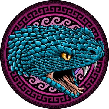 Snake head hand drawn vector illustration design Stock Illustration