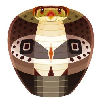Snake Head Logo. Cobra vector decorative Emblem. イラスト素材
