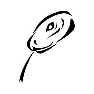 Snake head tattoo Stock Illustration