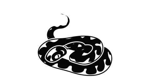 Snake icon animation Stock Footage 152770726