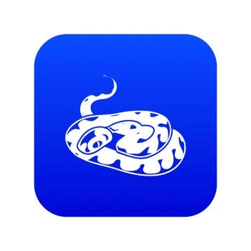 Snake icon blue vector Stock Illustration