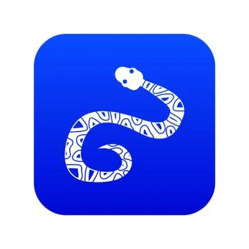 Snake icon digital blue Stock Illustration