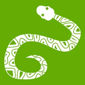Snake icon green Stock Illustration