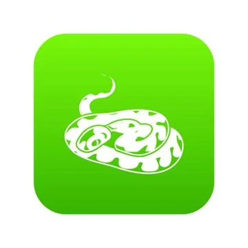 Snake icon green Illustrazione stock