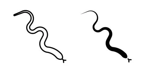 Snake icon Illustration designs pack for Web Stockillustratie
