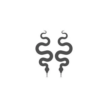 Snake icon logo design vector template Stock Illustration
