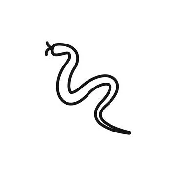 Snake icon logo sign vector outline Stock Illustration