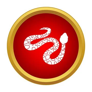 Snake icon representing danger or warning concept イラスト素材
