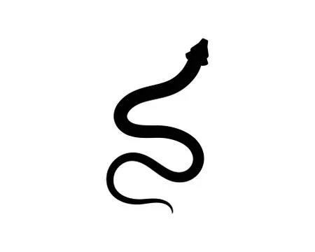 Snake icon silhouette vector Stock Illustration
