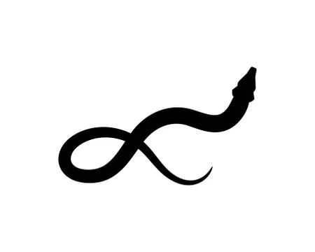 Snake icon silhouette vector Stock Illustration