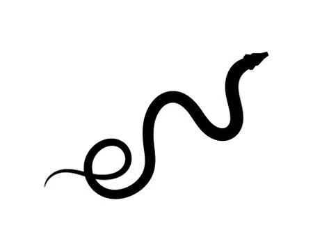 Snake icon silhouette vector Stock Illustration