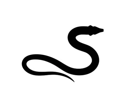 Snake icon silhouette vector Stock Illustration