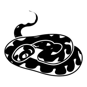 Snake icon, simple style 스톡 일러스트