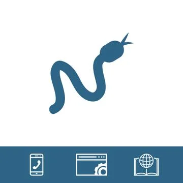 Snake icon stock vector illustration flat design Stock Illustration