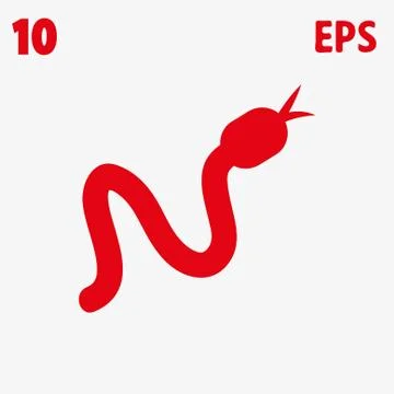 Snake icon stock vector illustration flat design Stock Illustration