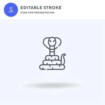 Snake icon vector, filled flat sign, solid pictogram isolated on white, logo Stock Illustration