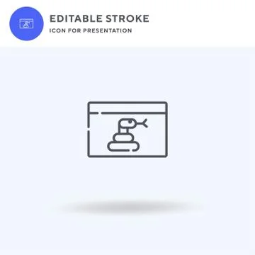 Snake icon vector, filled flat sign, solid pictogram isolated on white, logo Stock Illustration