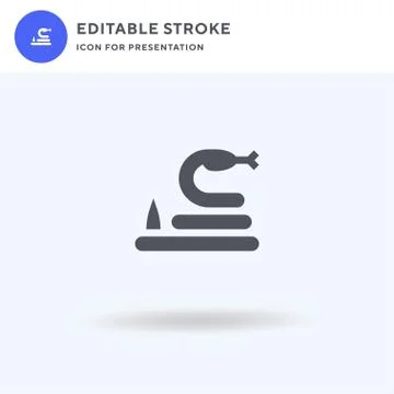 Snake icon vector, filled flat sign, solid pictogram isolated on white, logo Stock Illustration