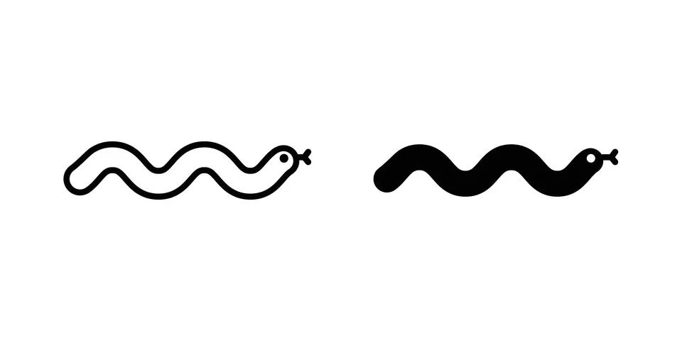 Snake icon vector, symbol, logo illustrations Stockillustratie