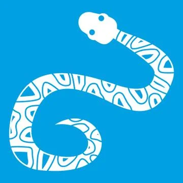 Snake icon white Stock Illustration