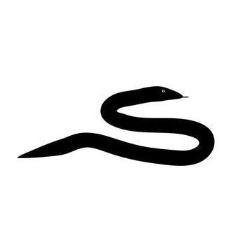 Snake icon on white. Illustrazione stock