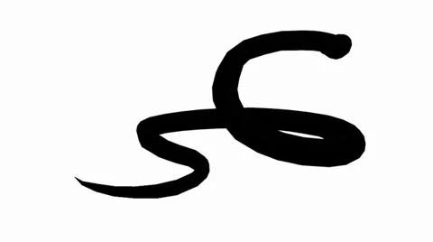 Snake &amp; jungle carpet python attack,sliding decorative sketch silhouette. Stock Footage 38285404