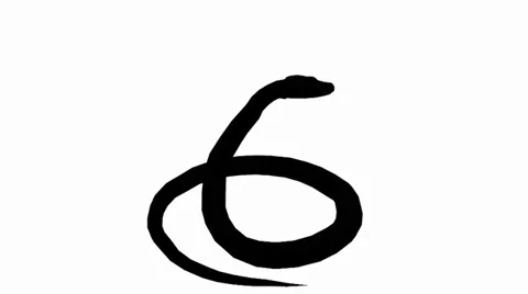 Snake &amp; jungle carpet python attack,sliding decorative sketch silhouette. Vidéo 38285825