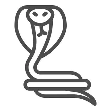 Snake line icon. Reptile vector illustration isolated on white. Animal outline Stock Illustration