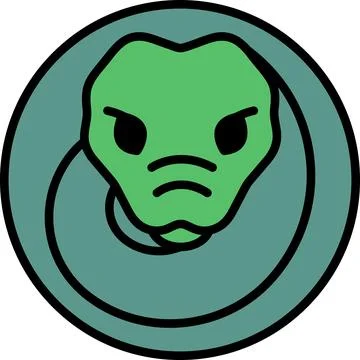 Snake in line icon style Stockillustratie