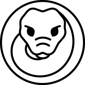 Snake in line icon style Stockillustratie