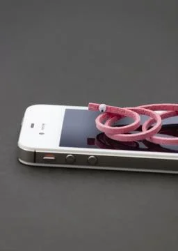 Snake made from a code on smartphone Stock Photos