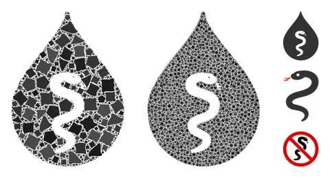 Snake oil Composition Icon of Humpy Items Stock Illustration