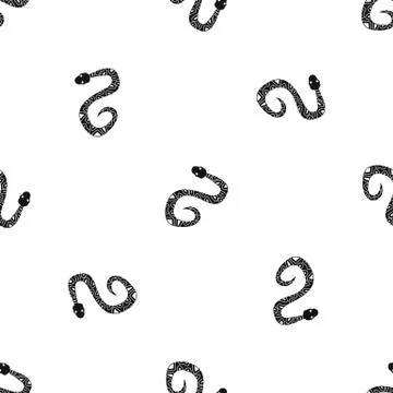 Snake pattern seamless black イラスト素材
