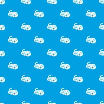 Snake pattern seamless blue Illustrazione stock