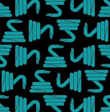 Snake pattern seamless. Serpent background. Ornament of kids fabric Stock Illustration